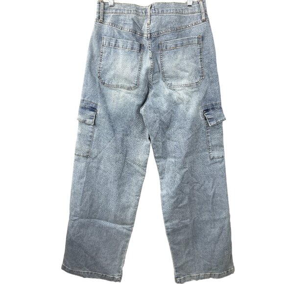 Jessica Simpson Jenna Horizon Utility Wide Leg Cargo Jeans NWT Womens Size 10/30 - Picture 2 of 15